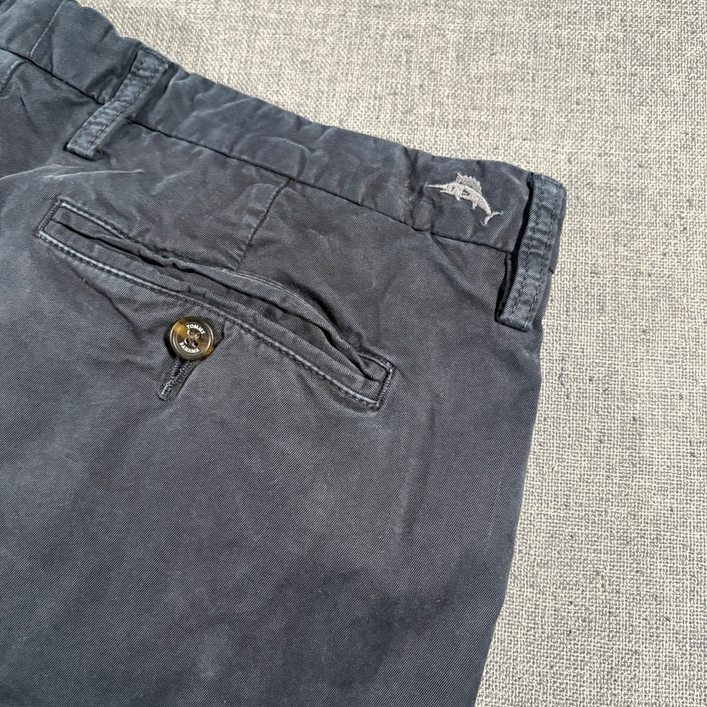 Tommy Bahama Boracay Chino Pants Mens 35x30 Navy Blue‎ Pima Cotton Modal Stretch